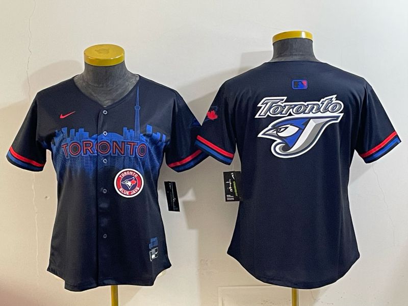 Youth 2025 Toronto Blue Jays Blank black Joint Name Nike MLB Jersey style 0013